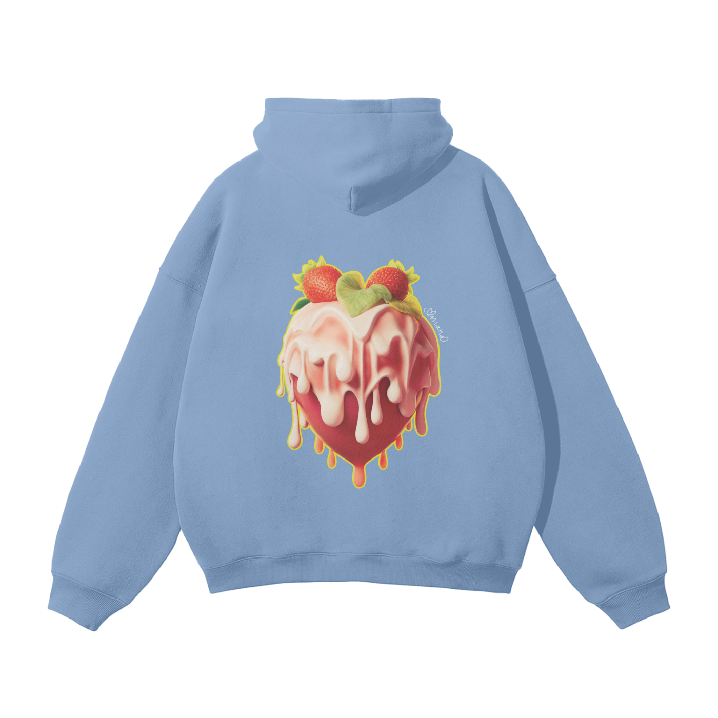 Love Mana "Strawberry Heart" Oversized Fleece Hoodie
