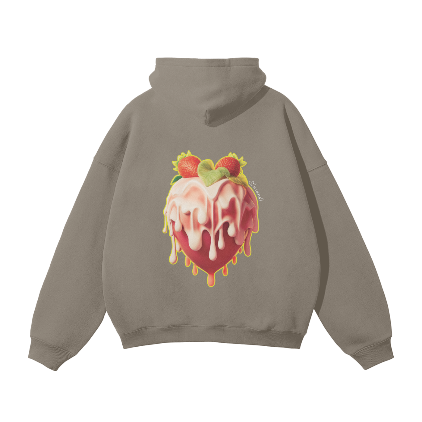 Love Mana "Strawberry Heart" Oversized Fleece Hoodie