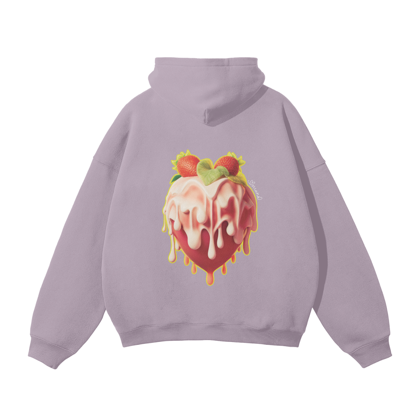 Love Mana "Strawberry Heart" Oversized Fleece Hoodie