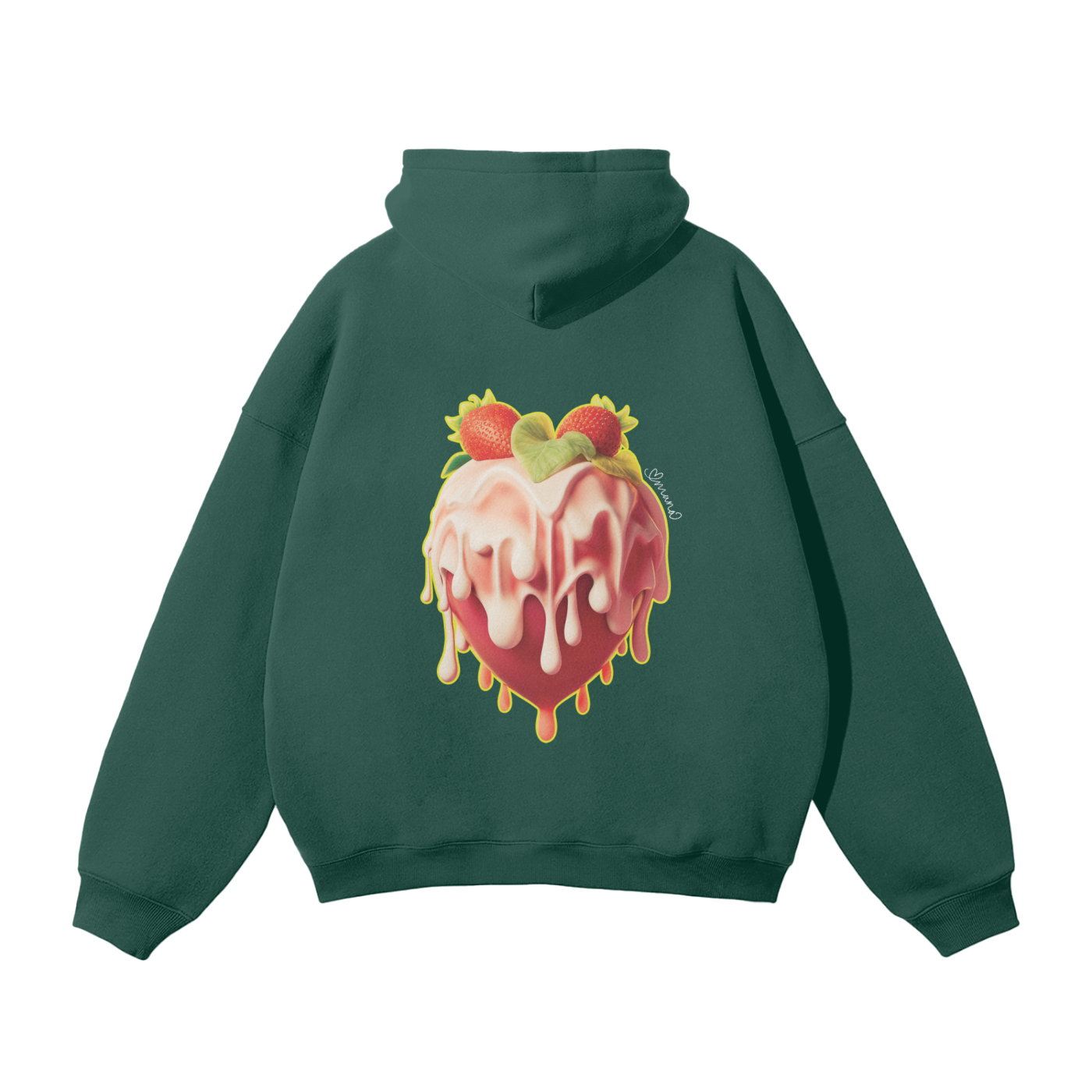 Love Mana "Strawberry Heart" Oversized Fleece Hoodie