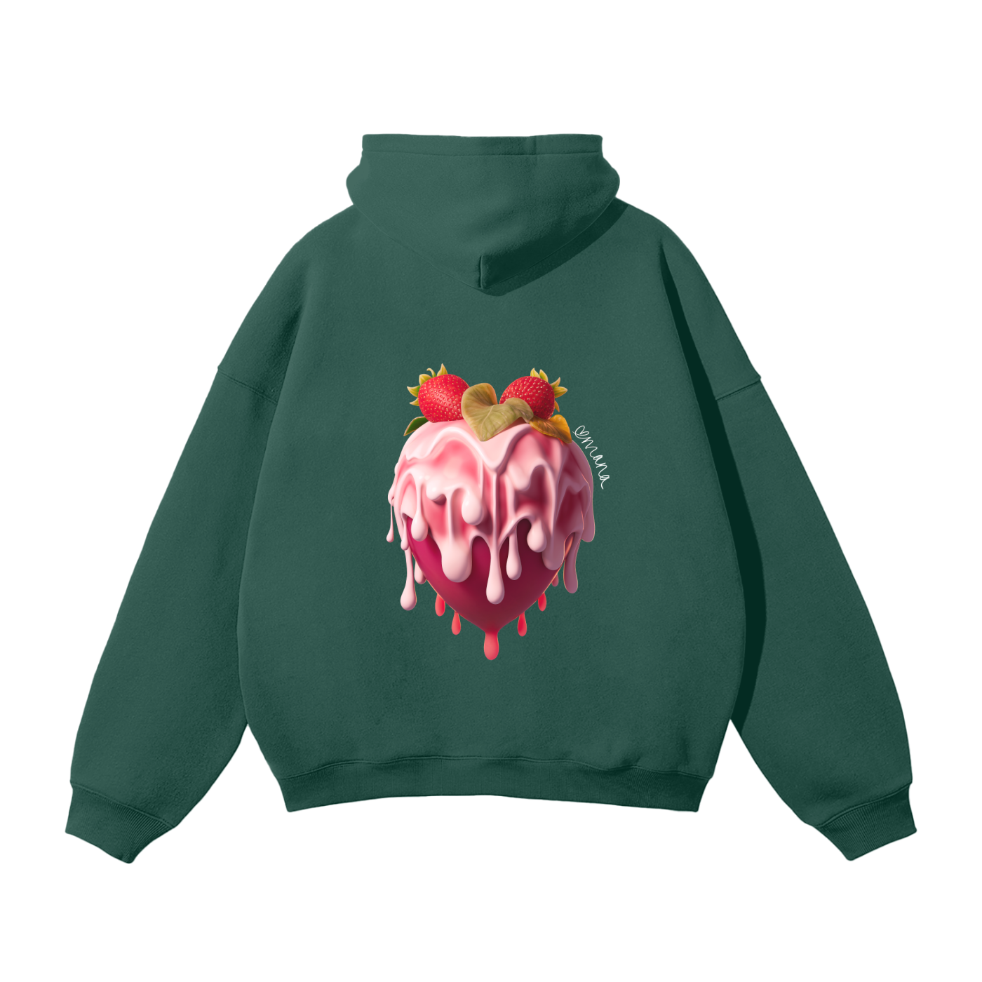 Love Mana "Strawberry Heart" Oversized Fleece Hoodie