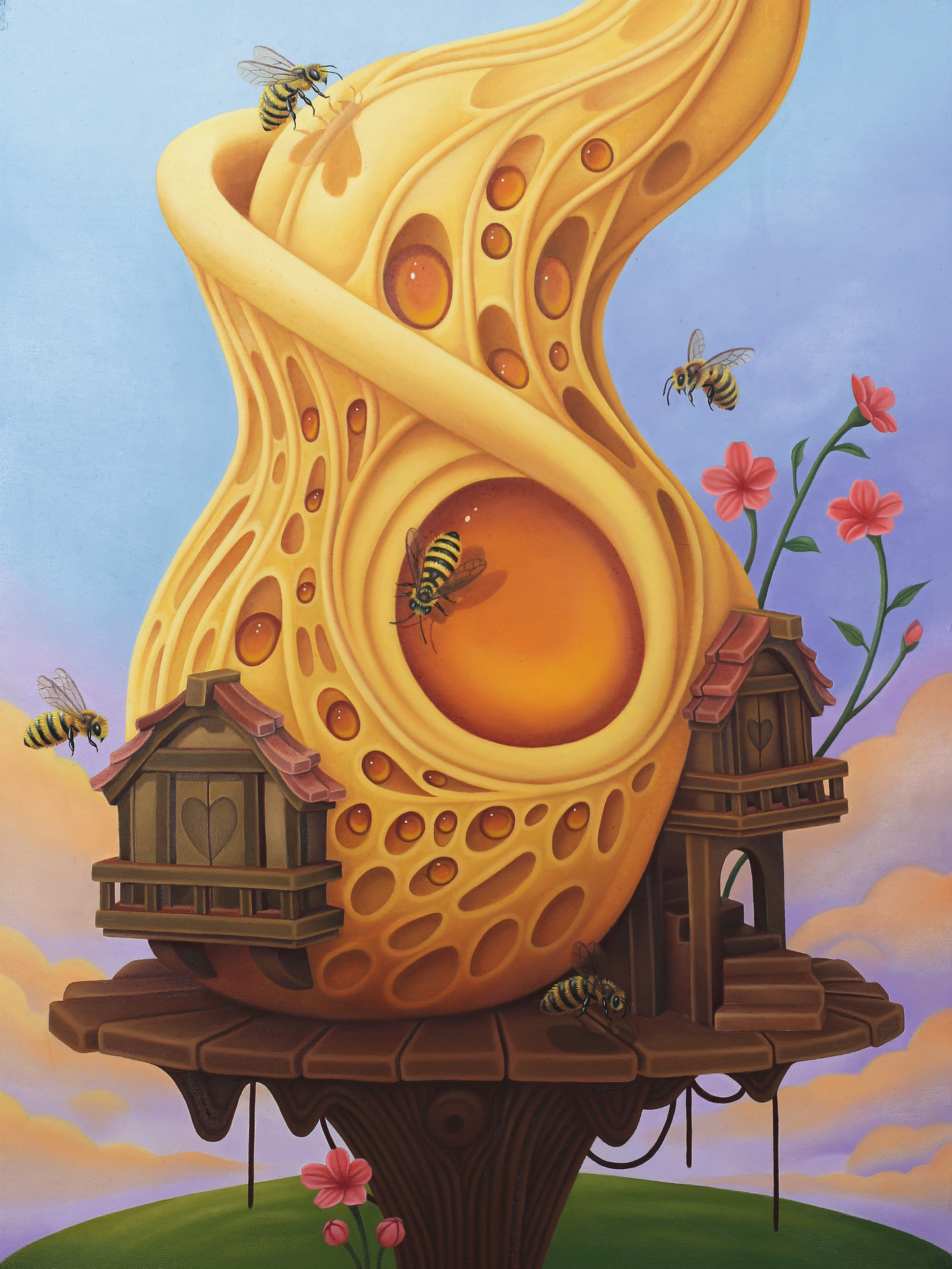 "Hive Mind" Original Oil Painting On Wood