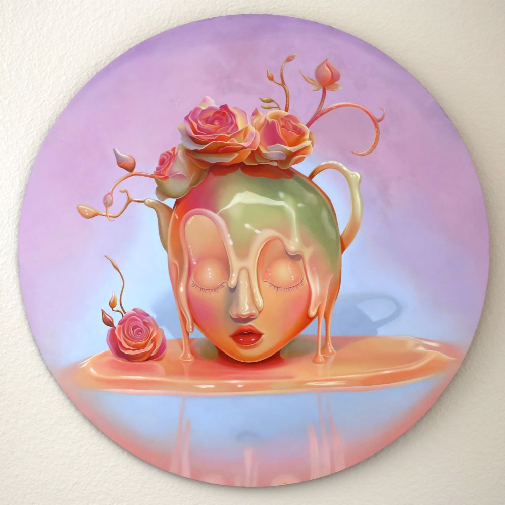 "Mrs. Potts" Original Oil Painting On Reclaimed Wood