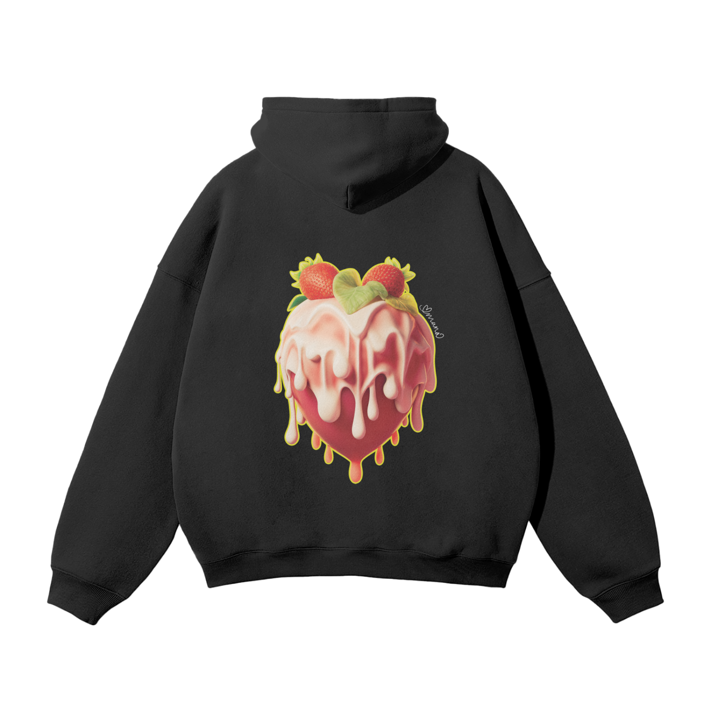 Love Mana "Strawberry Heart" Oversized Fleece Hoodie