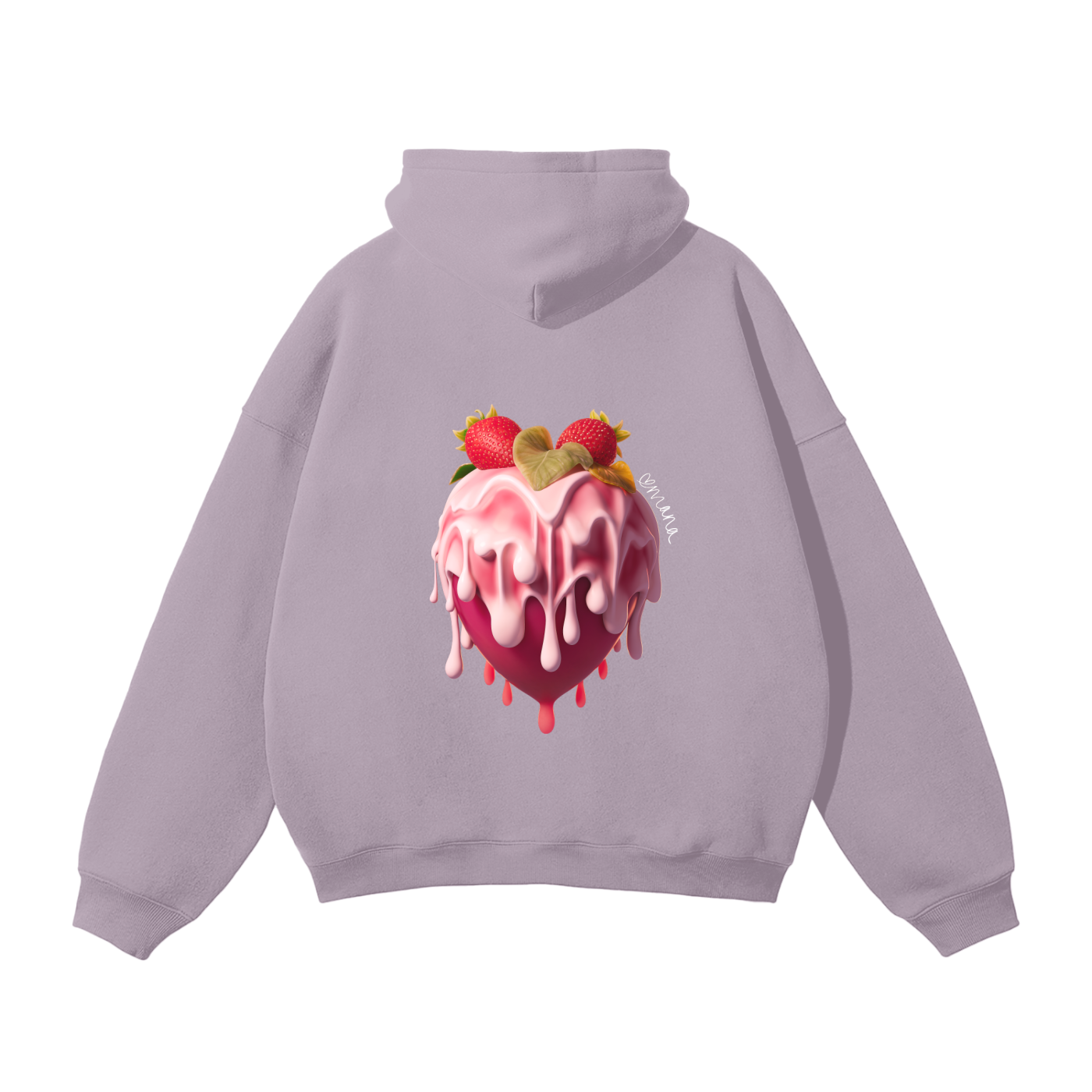 Love Mana "Strawberry Heart" Oversized Fleece Hoodie