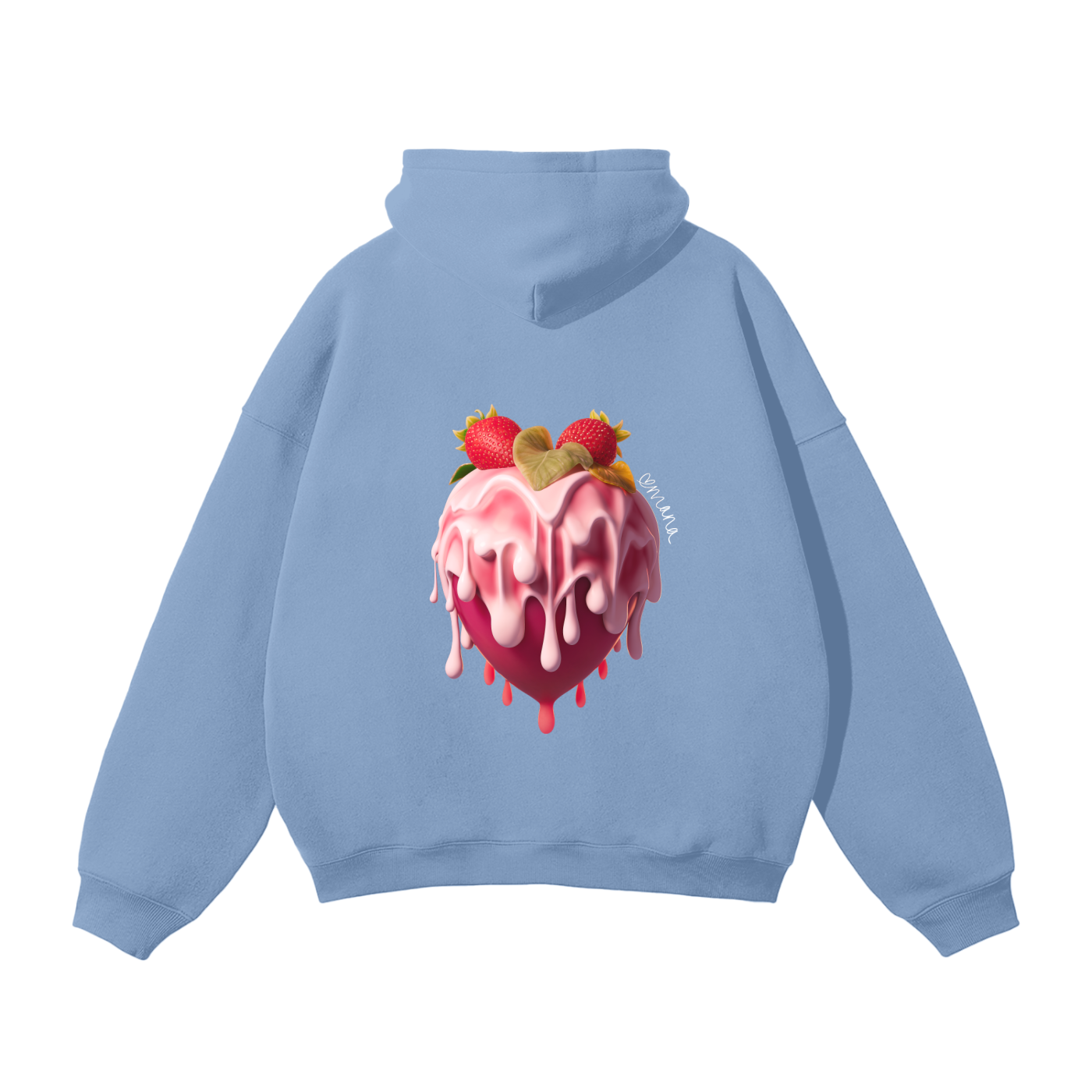 Love Mana "Strawberry Heart" Oversized Fleece Hoodie