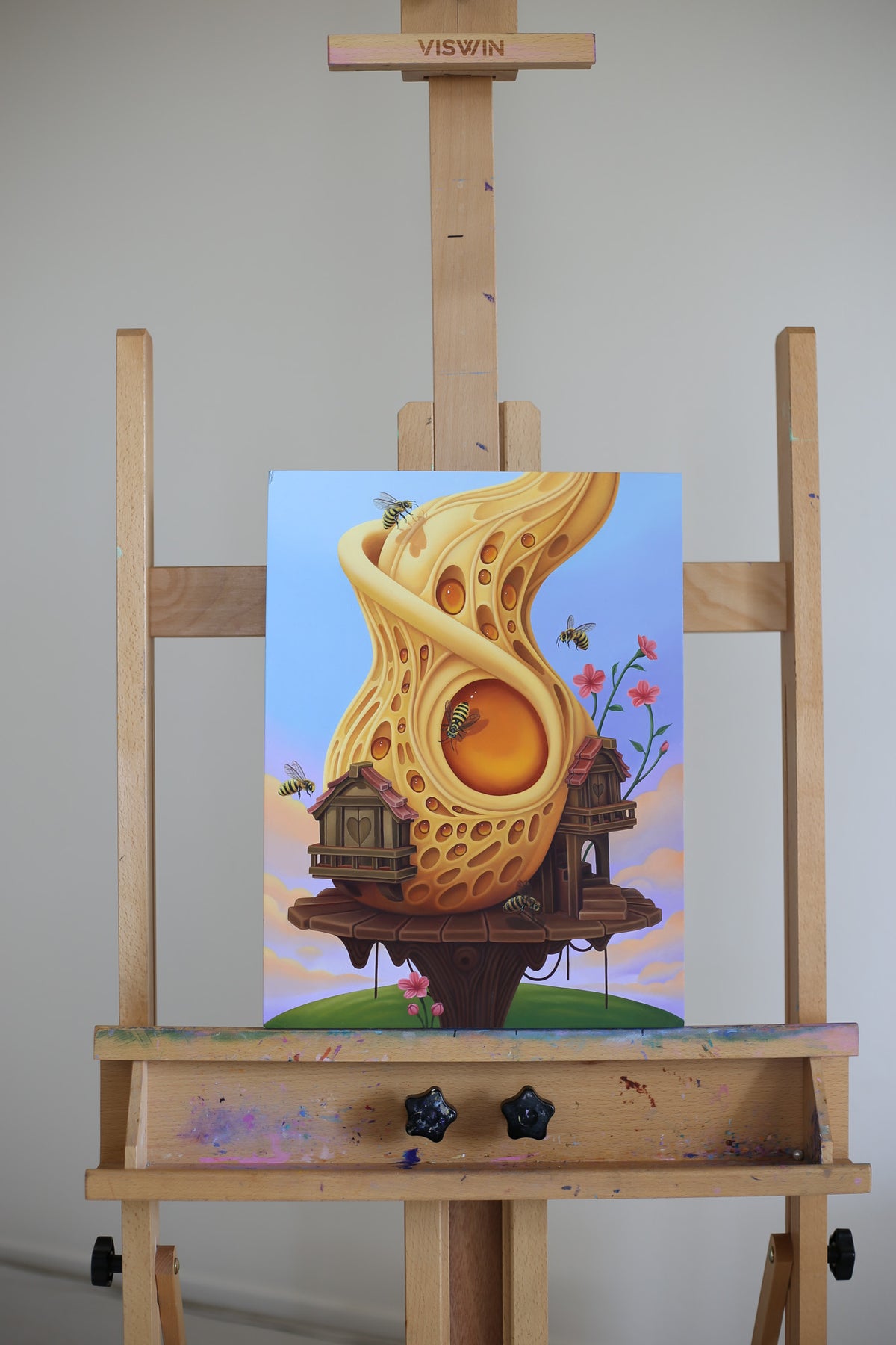 "Hive Mind" Original Oil Painting On Wood