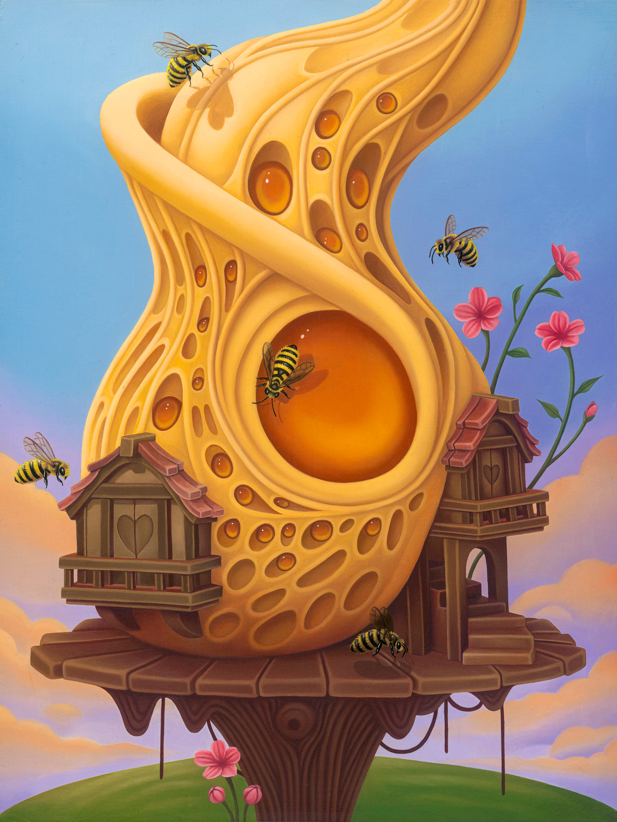 "Hive Mind" Original Oil Painting On Wood