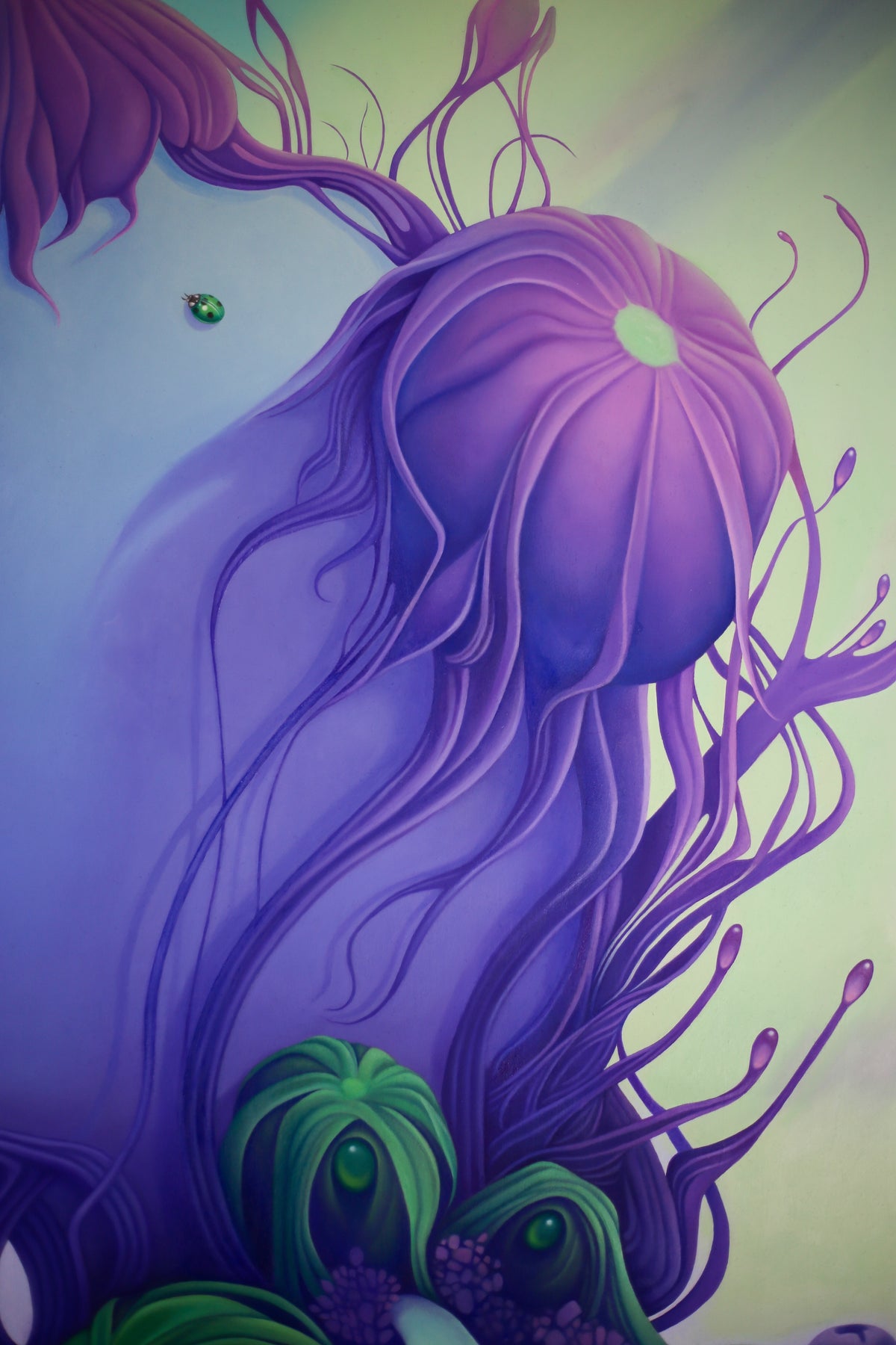 "Turning Violet" Original Oil Painting On Wood