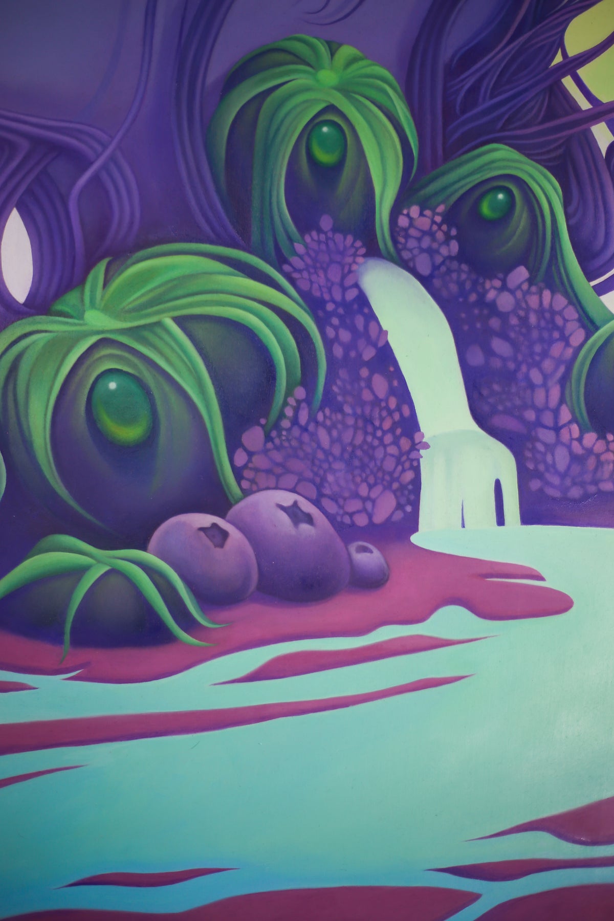 "Turning Violet" Original Oil Painting On Wood