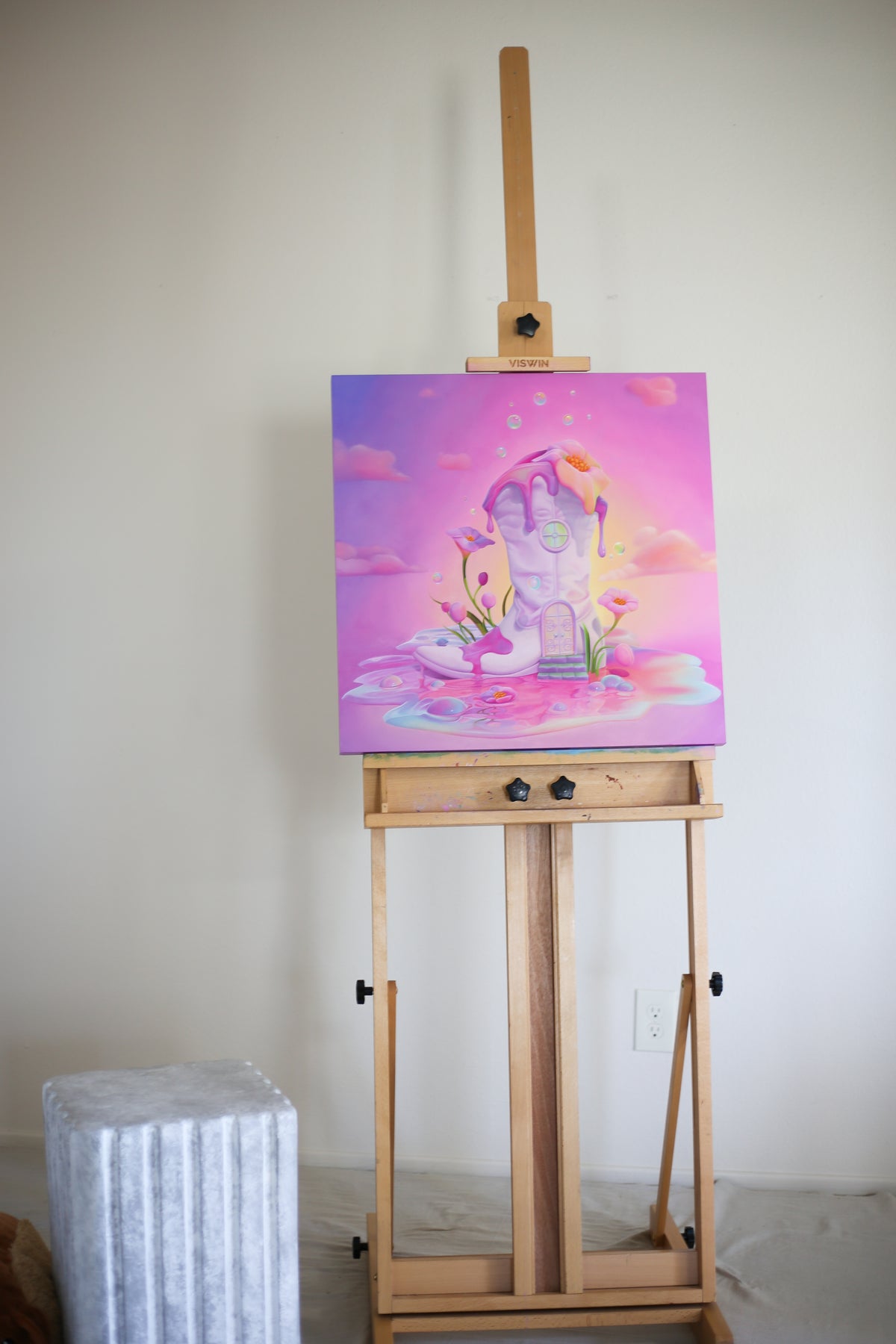 "Dreamhouse" Original Oil Painting On Wood