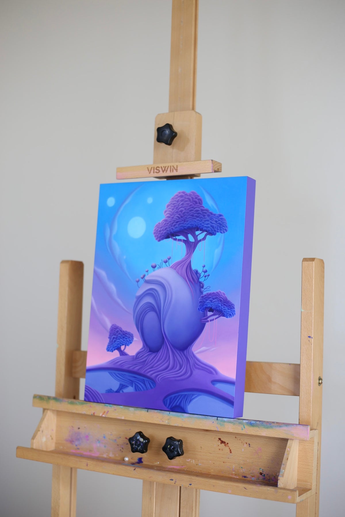"Home Tree" Original Oil Painting On Wood