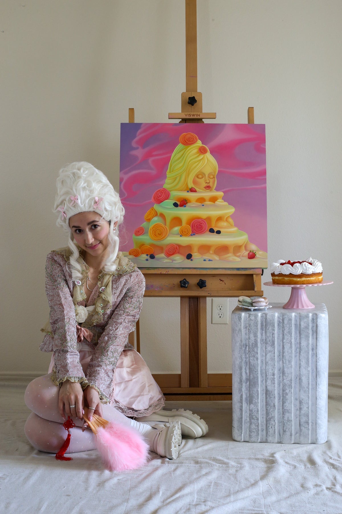 "Let Them Eat Cake" Original Oil Painting On Wood