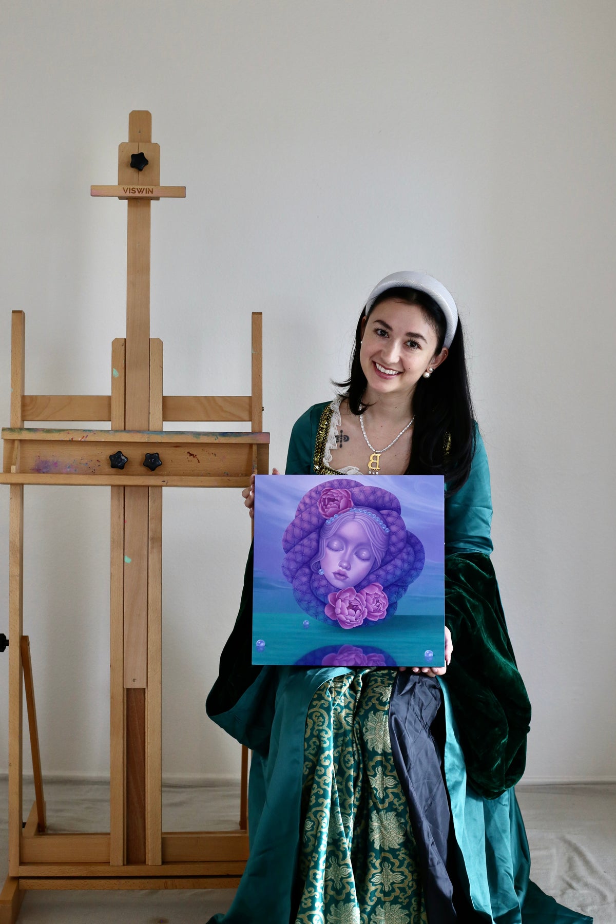 "Mistress Anne Boleyn" Original Oil Painting On Wood