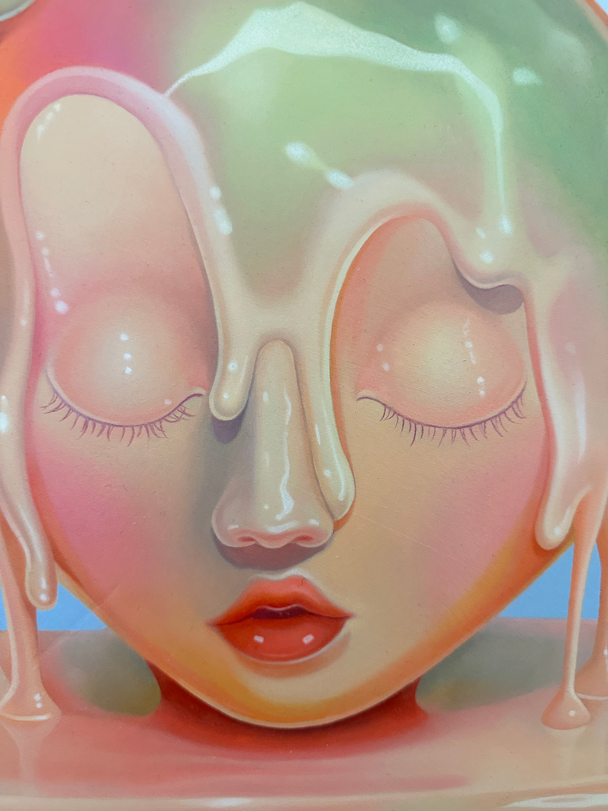 "Mrs. Potts" Original Oil Painting On Reclaimed Wood