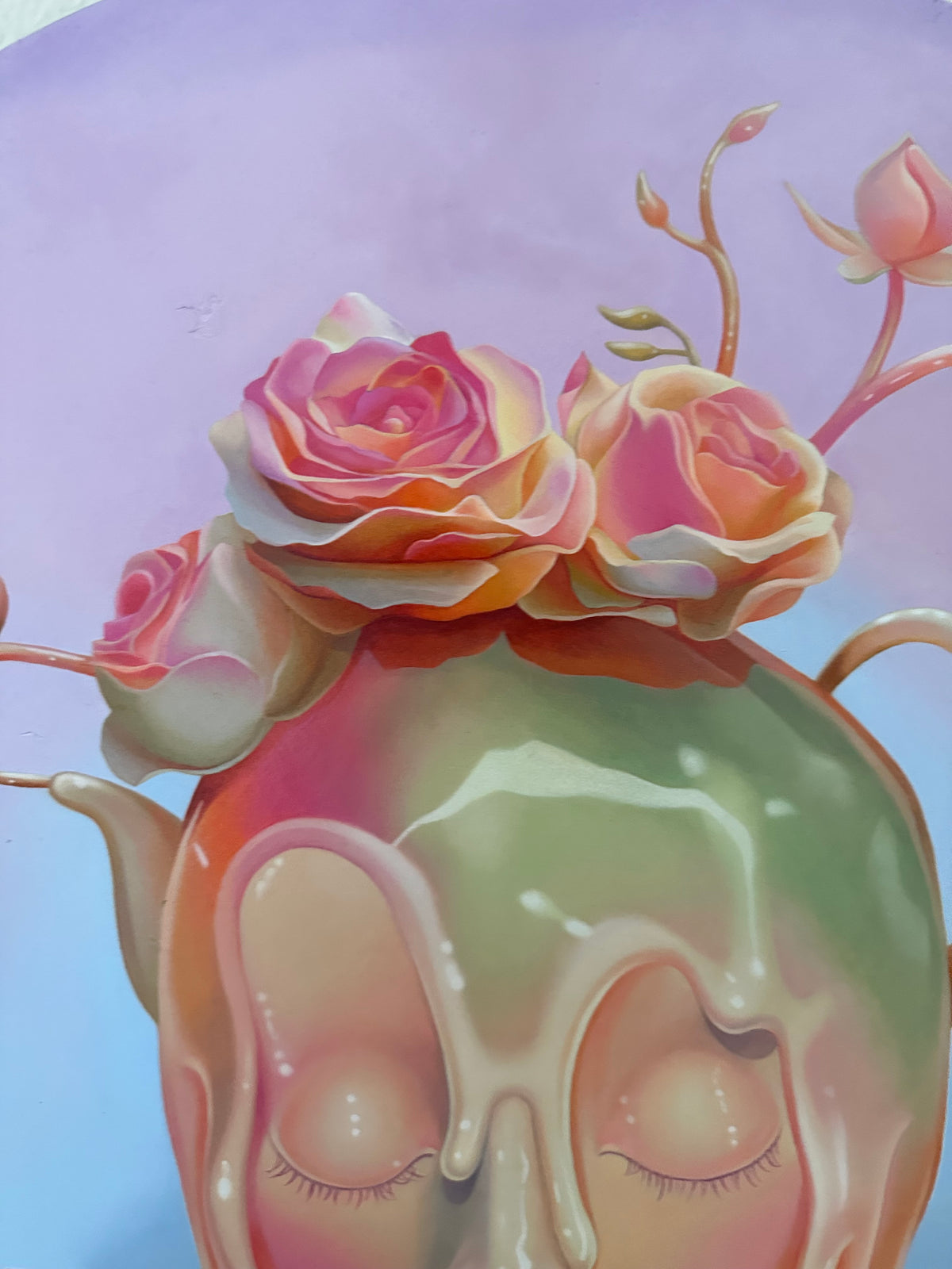 "Mrs. Potts" Original Oil Painting On Reclaimed Wood