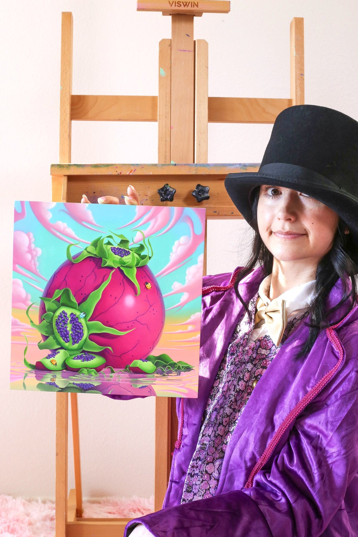 "Snozzberries" Original Oil Painting On Wood