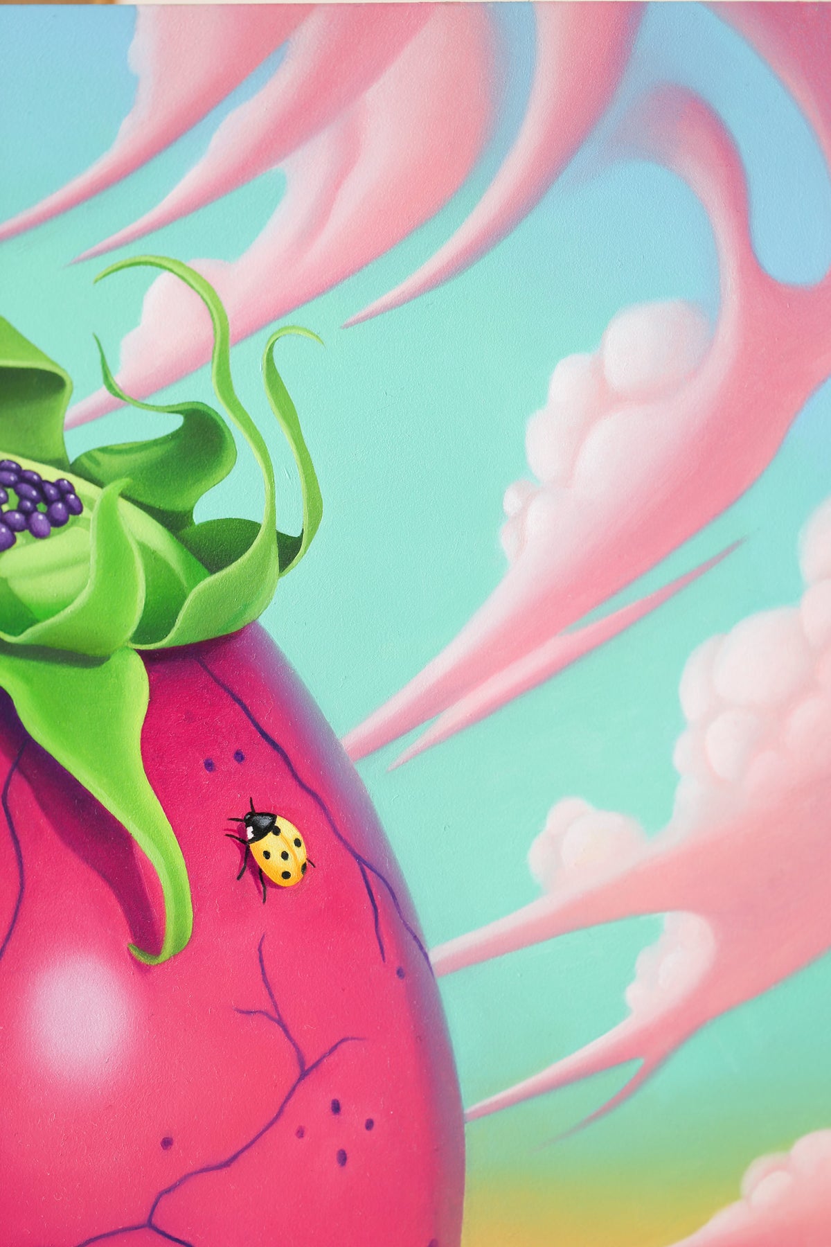 "Snozzberries" Original Oil Painting On Wood