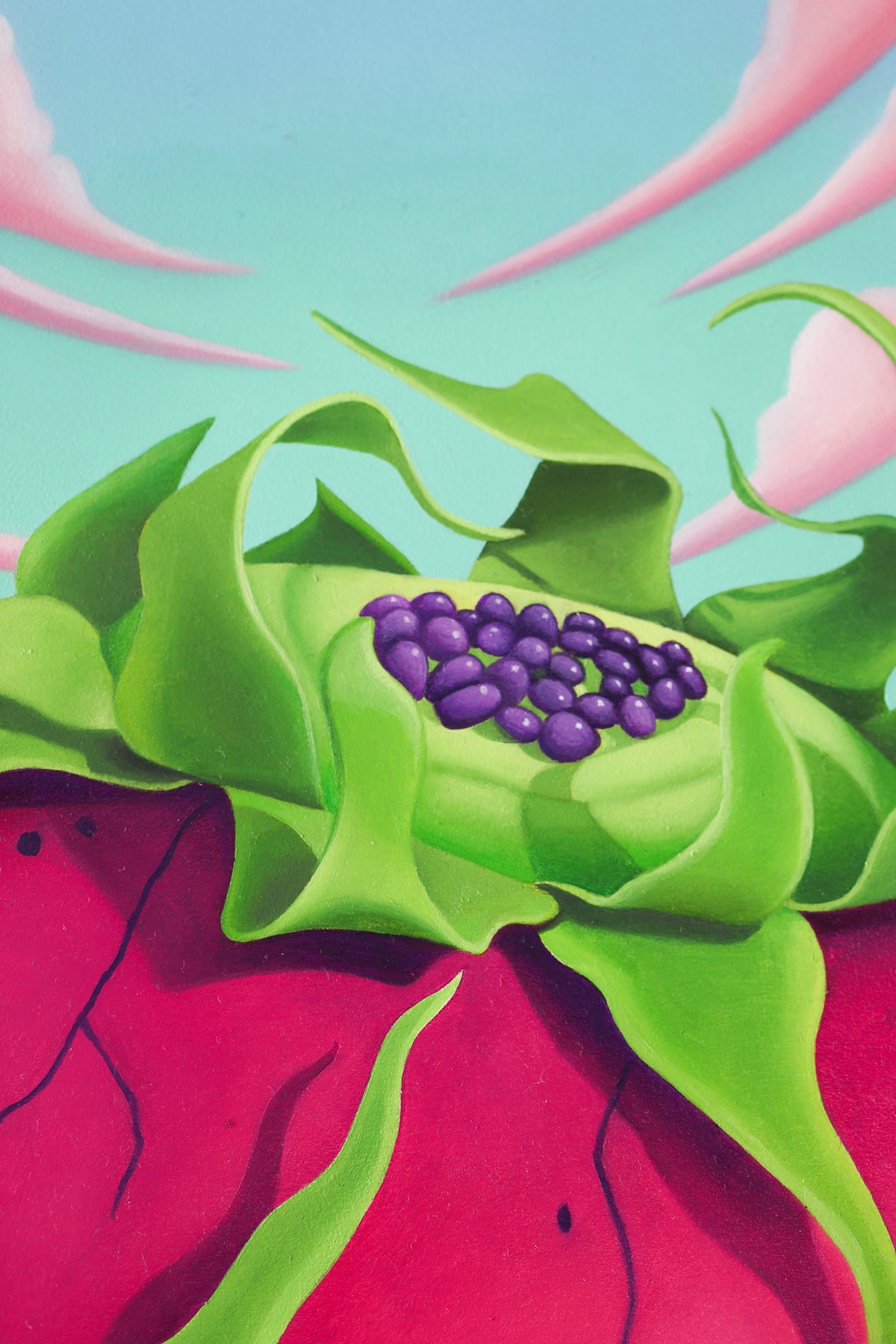"Snozzberries" Original Oil Painting On Wood