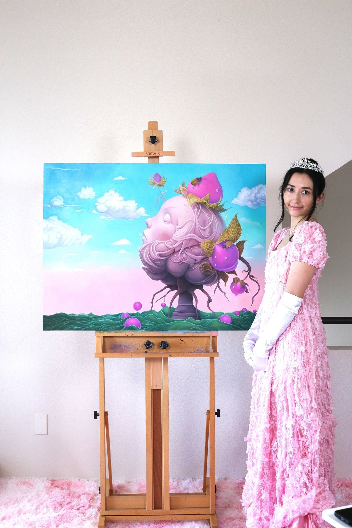 "Lady Whistledown" Original Oil Painting On Wood