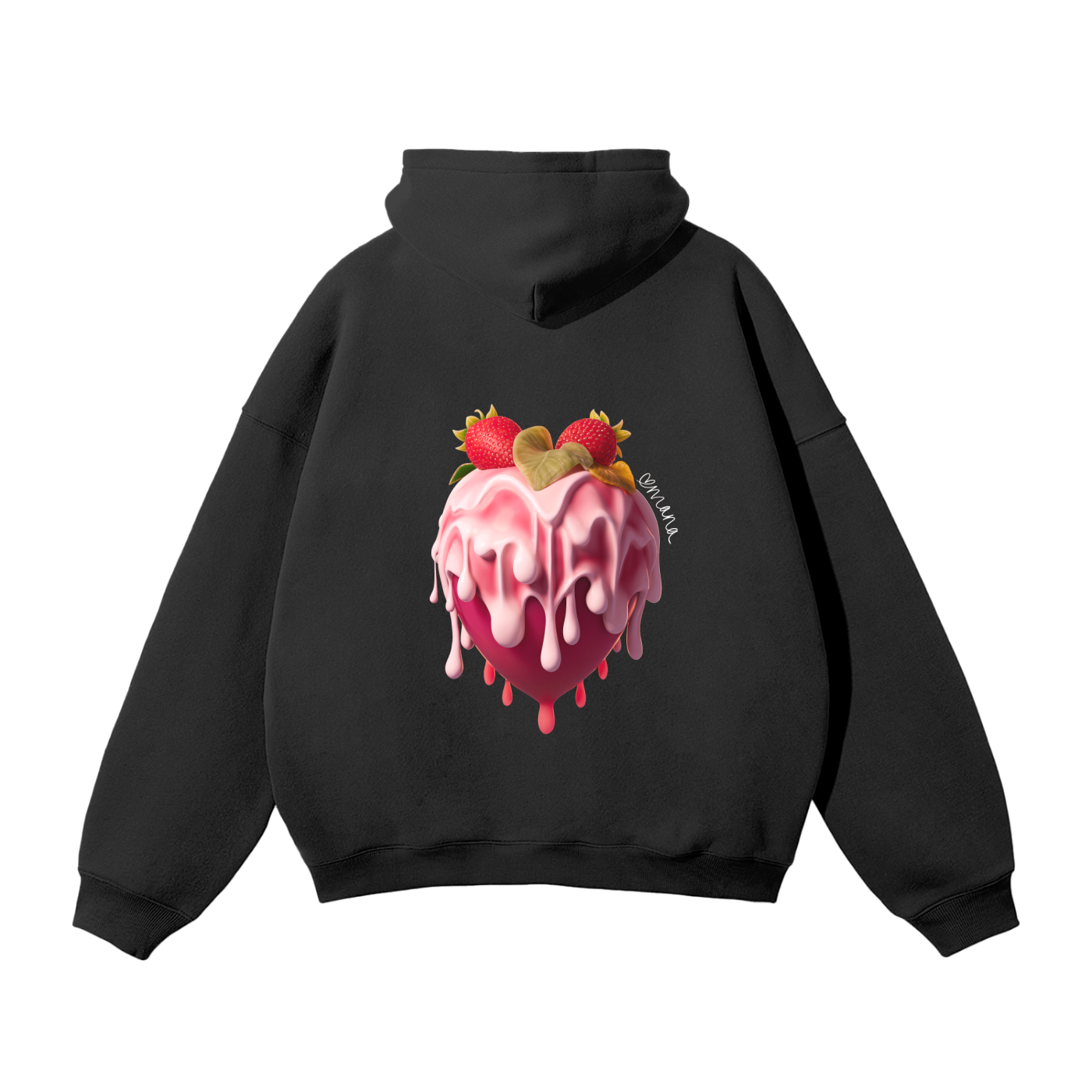 Love Mana "Strawberry Heart" Oversized Fleece Hoodie