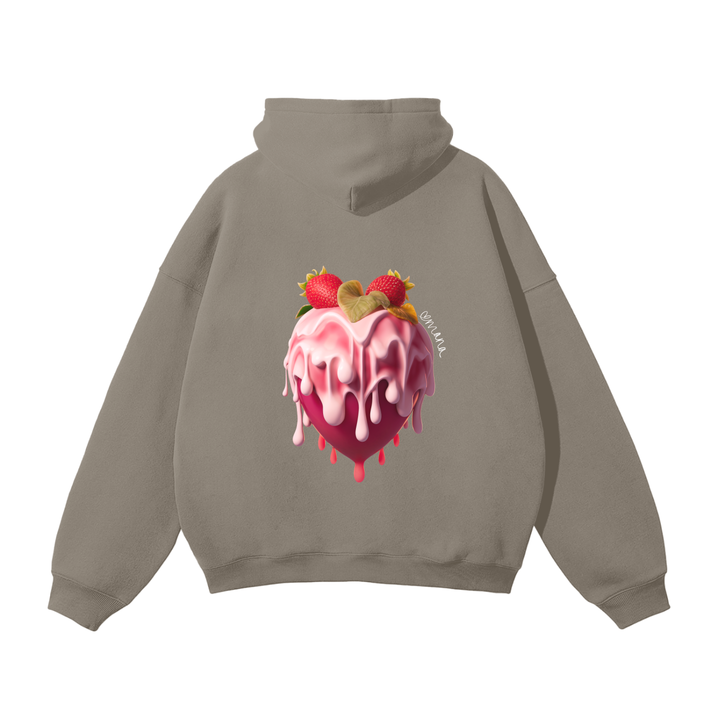 Love Mana "Strawberry Heart" Oversized Fleece Hoodie